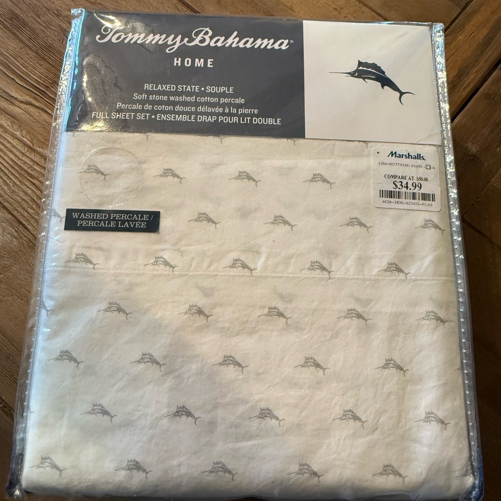 Tommy Bahama Blue Full Sheet Set